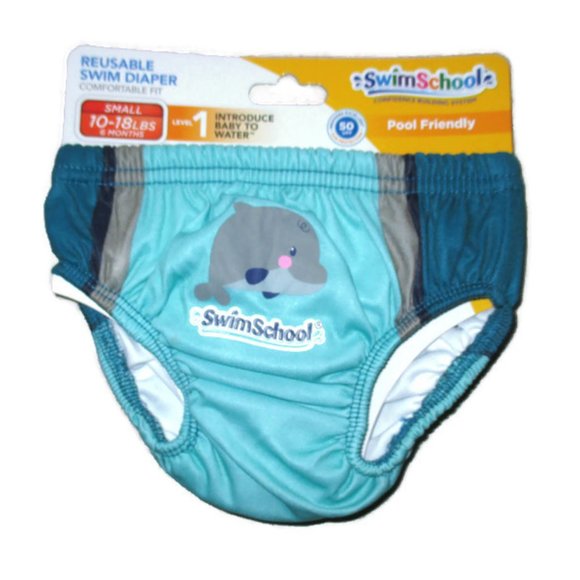 SwimSchool Swim Swimschool Baby Boy Reusable Swim Diaper Blue